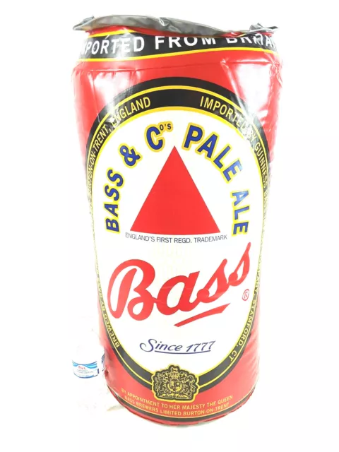 Vintage Bass Pale Ale Beer Can Inflatable Almost 3' Tall