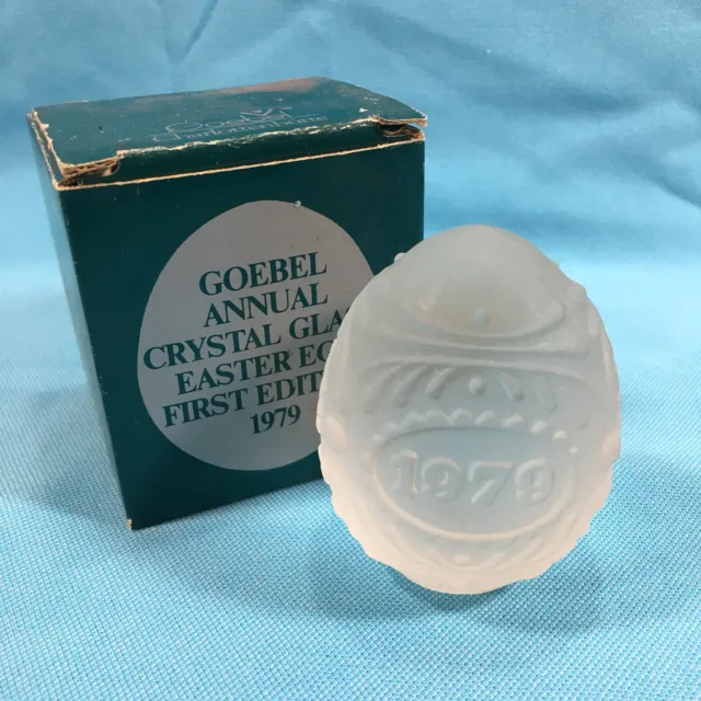 Vintage GOEBEL Annual Crystal Glass Easter Egg First Edition 1979 West Germany