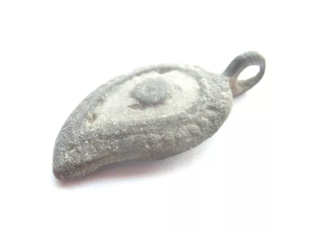 💥 WEARABLE! ancient Celtic bronze AMULET druids symbol - 300 BC La Tene culture