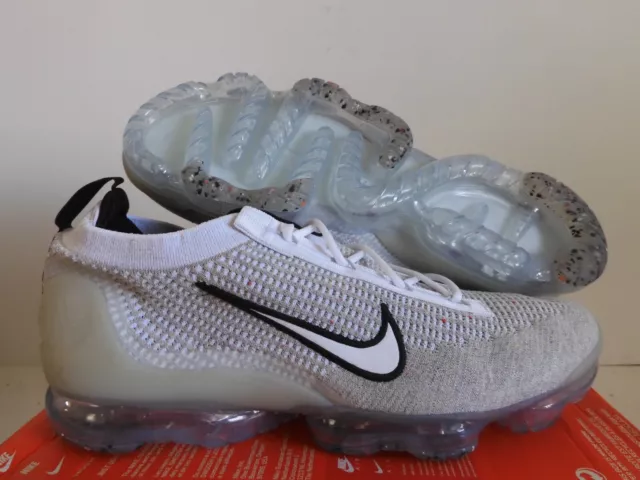 Nike Air Vapormax 2021 Fk Flyknit White-White-Black Sz 14 [Dh4084-100]