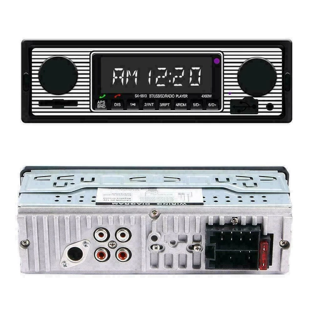プレーヤー RETRO CAR RADIO STEREO USB Classic Style Bluetooth Fiat 500