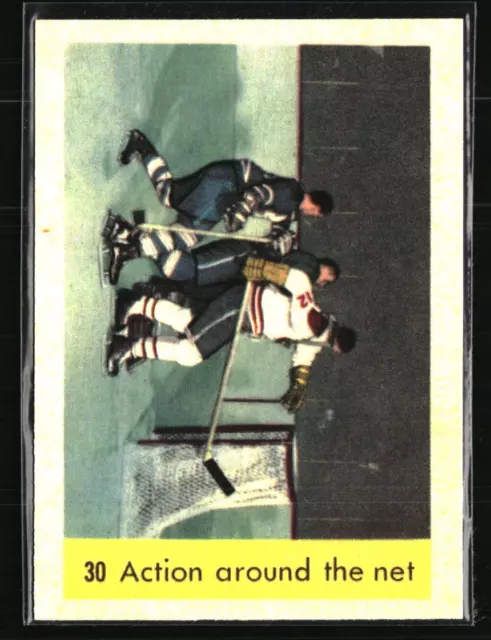 Action around the net 2002 Parkhurst Reprints #242  Hockey Card