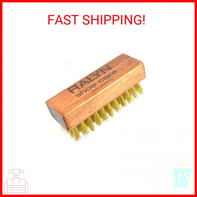 Ralyn Suede Shoe Brush - Brass Bristle Brush - 3” Suede Brush for Shoes, 1 Piece