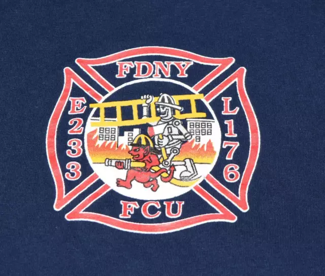 Fire Department New York FDNY E233 L176 FCU Fire Fighter Morale Shirt - LARGE