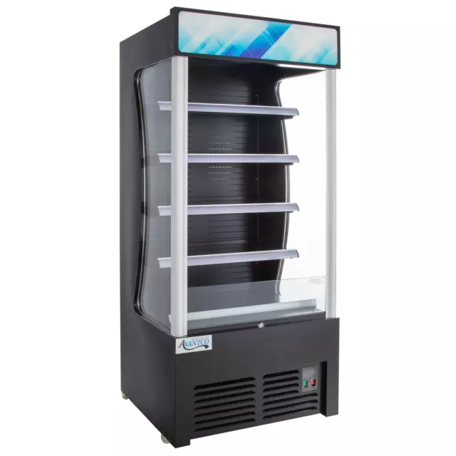 36" Black Refrigerated Air Curtain Merchandiser