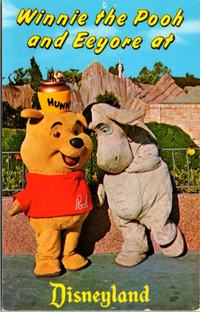 Disneyland Postcard Winnie the Pooh and Eeyore