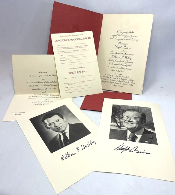 DOLPH BRISCOE GOVERNOR Texas 1973 Invitation to Inauguration 5.00