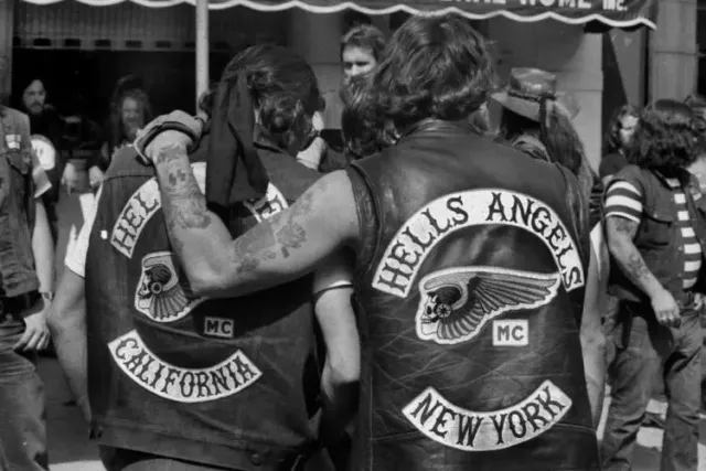 Hells Angels Motorcycle 1970'S Rally 8x10 PHOTO PRINT