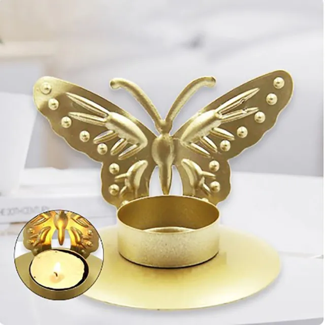 Simple Candlestick Pendant Candle Cup Golden Butterfly Candlestick  Candle