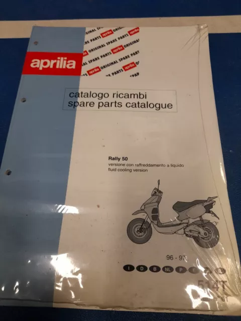 Aprilia Catalogo Ricambi Originale Scooter Rally 50 raffreddato a liquido