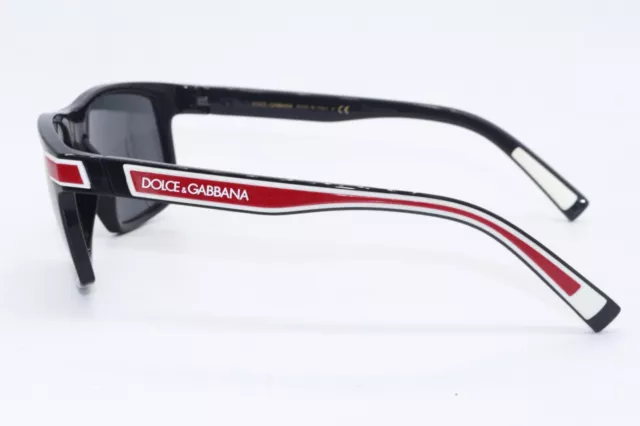 New Dolce & Gabbana Dg 6160 501/8G Black Red White Authentic Sunglasses 54-17 3