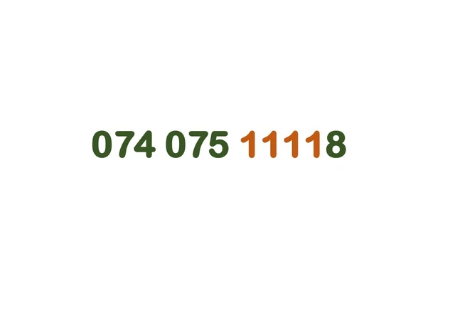Mobile Number Gold Diamond Platinum Vip Golden Business Sim Card 07407511118