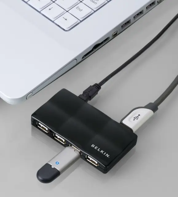 Belkin 7 port USB Powered Multi USB 2.0 Hub Splitter Hi Speed for PC Mac Laptop 3
