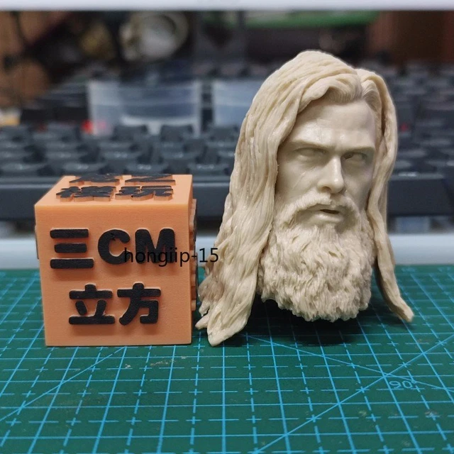 1/6 Avengers Alliance Thor Fatty House Edition Handmade Head Carved White Mold 2