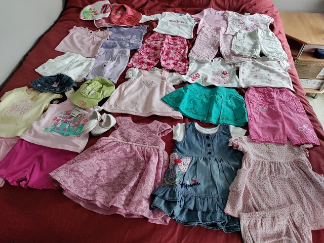 Pacchetto vestiti estivi bambine età 3-6 mesi 31 articoli