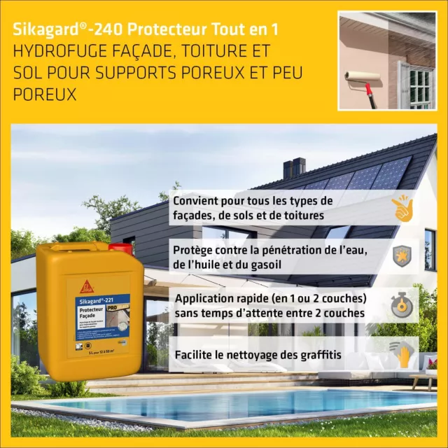 Sika Sikagard 240 Protecteur Tout en 1 Protection hydrofuge façade mur toitur... 3