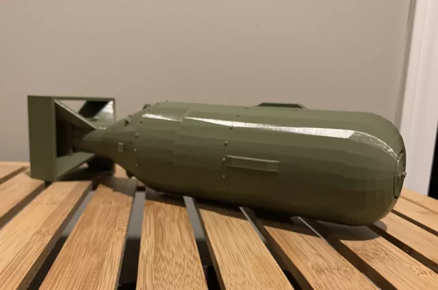 Little Boy MK-1 Atom Bomb Model 3D Printed 1/10 Scale WW2 US Military
