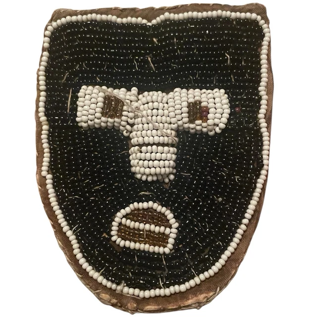 ANTIQUE YORUBA SHAMAN Diviners Protection Mask Bead Necklace Nigeria ...