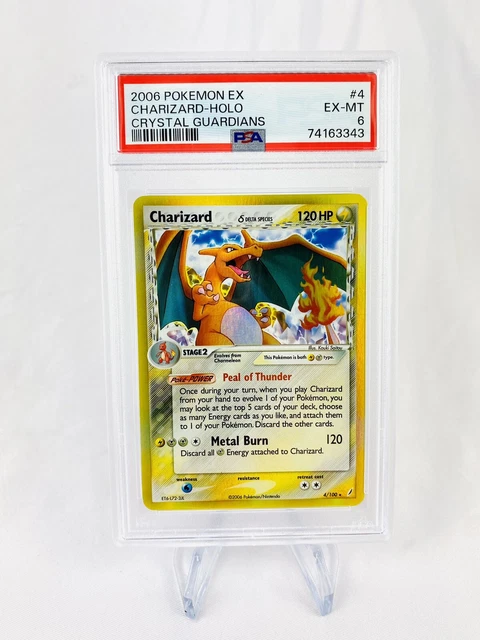 2006 Pokemon EX Crystal Guardians Holo Charizard 4/100 #4 Delta Species PSA 6 MT