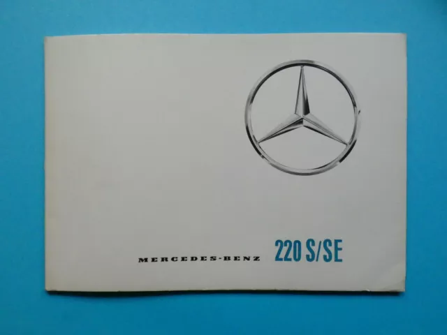 Prospekt / Katalog / Brochure Mercedes - W111 - 220 S und 220 SE - 07/61