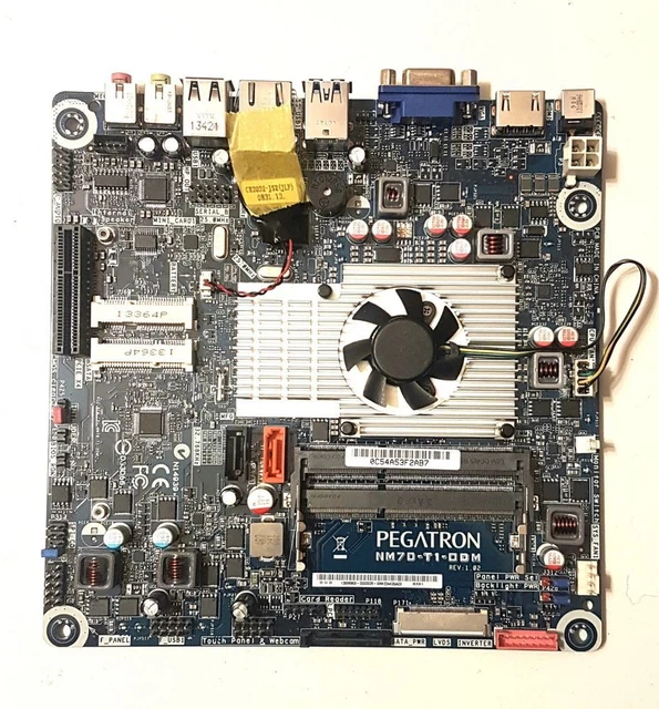 PEGATRON NM70-T1 THIN mini-ITX motherboard & PSU, Celeron 1037U, DDR3 ...