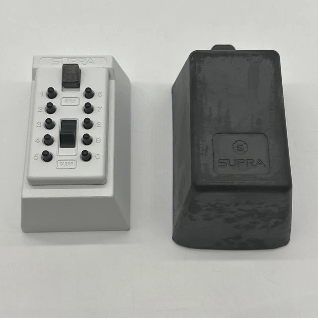 SUPRA Permanent Pushbutton Combination Key Lock Box Wall Mount Reality w/ Cover SUPRA Permanent Pushbutton Combination Key Lock Box Wall Mount Reality w/ Cover