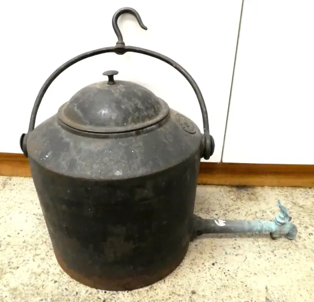 Antique Cast Iron Pot - Kenric 3 Gallon Water Jacko Boiler Fountain Camping