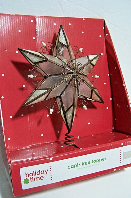CAPIZ SHELL STAR Christmas Tree Topper Nib EUR 15,92 - PicClick FR