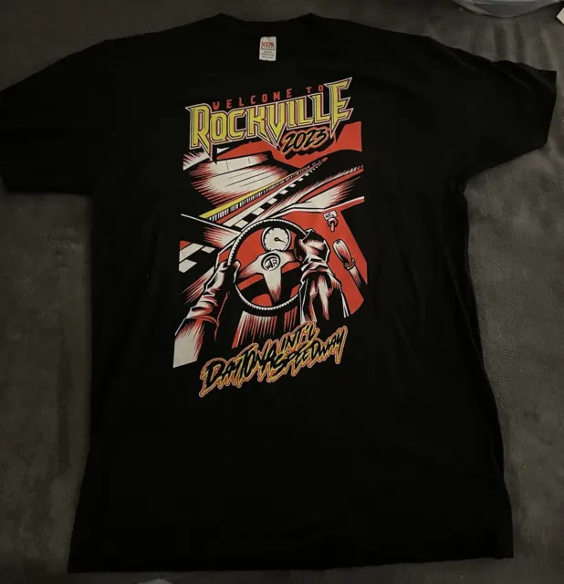 Welcome To Rockville 2023 T-shirt Large Daytona Int's Speedway Rock Festival Con