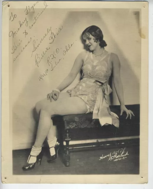 1930 Burlesque Autograph Striptease Billie Weir Rare Photo R.k.o Tulsa Signed