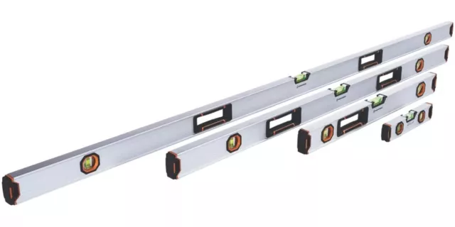 4PC Magnusson Professional Builders Spirit Level Set 4 Pieces Box Beam