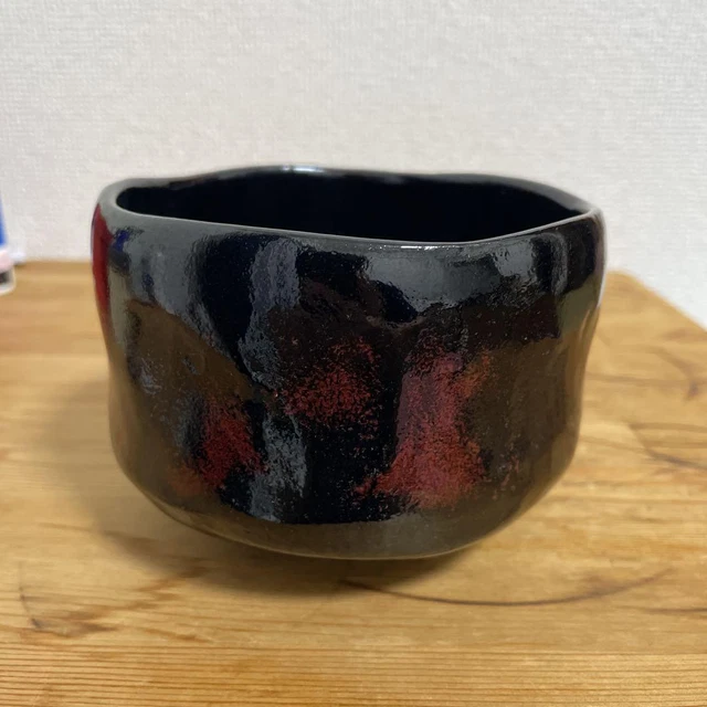 Tokoname Ware Pottery Haruyo Kiln Black Glaze Tea Bowl Matcha Utensils Tanigawa