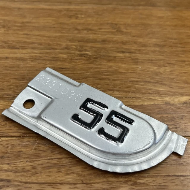 ORIGINAL 1955 55 California License Plate Year TAB TAG DMV YOM Silver