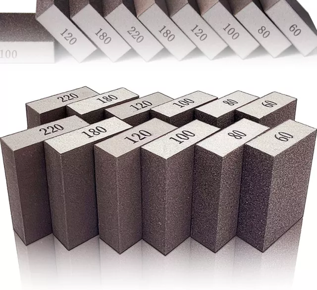 12 Pack Sanding Sponges Sanding Blocks for Pot Brush,Polishing Wood and Metal