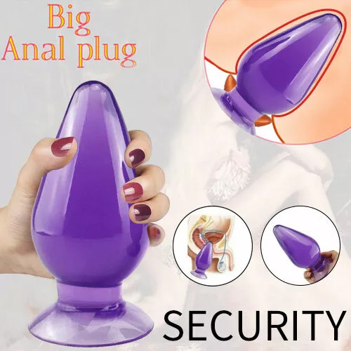 Extra-Big-Large-Jelly-Anal-Butt-Plug-Dildo-Suction-Cup-Toy-For-Men Women-Sex