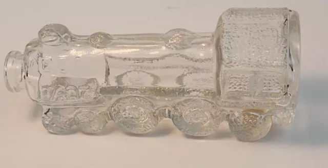 Vintage Train Glass Candy Container T.H. Stough Engine 1028 Clear No Sticker Y