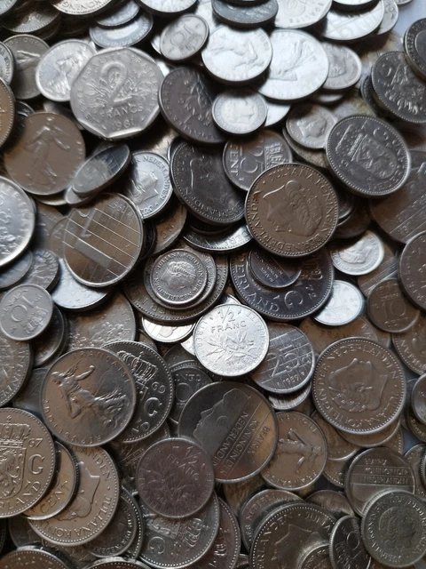 Frankreich Niederlande Nickel Münzen Kilo  Kg Lot Sammlung Konvolut Kiloware