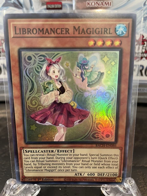 YuGiOh Libromancer Magigirl Battle of Chaos BACHEN086 1st Edition Super Rare +10