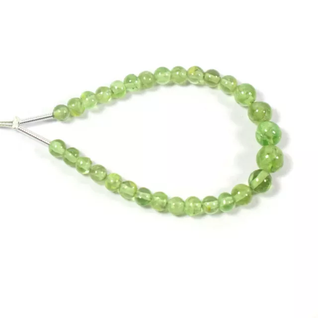 Peridot vert naturel 4-5mm Perles de pierres précieuses de guérison en vrac... 3