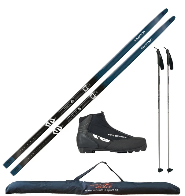 Salomon Langlaufski Snowscape 7 Gr. L+Bindung+Schuhe+Stöcke+Skisack / Cruiserski