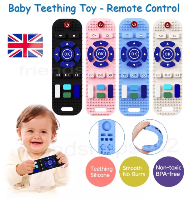 Baby Teething Toy TV Remote Control Shape Chew Toys Teether Organic Silicone