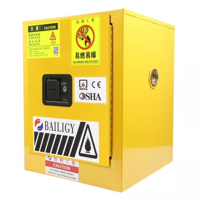 4 gallons Safety Fireproof Flammable Chemicals Storage Cabinet Home Use 46*46cm