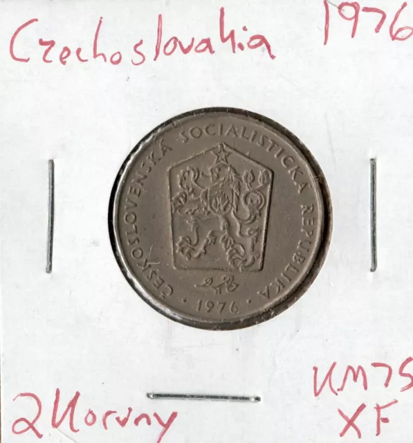 Coin Czechoslovakia 2 Koruny 1976 KM75