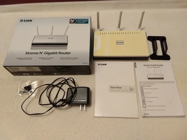D-Link Xtreme N Gigabit Wireless Router DIR-655 N+300 Untested, Read Description