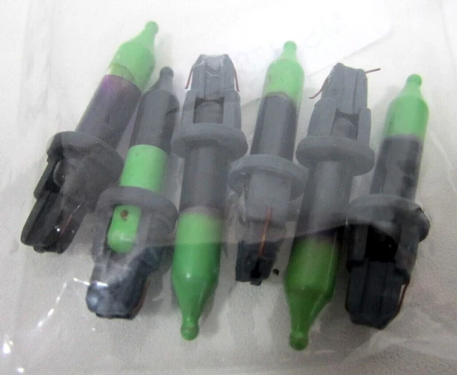 Halloween Light Replacement Bulbs 6 Mini Green/ Purple Combo 2.5 V Frankenstein