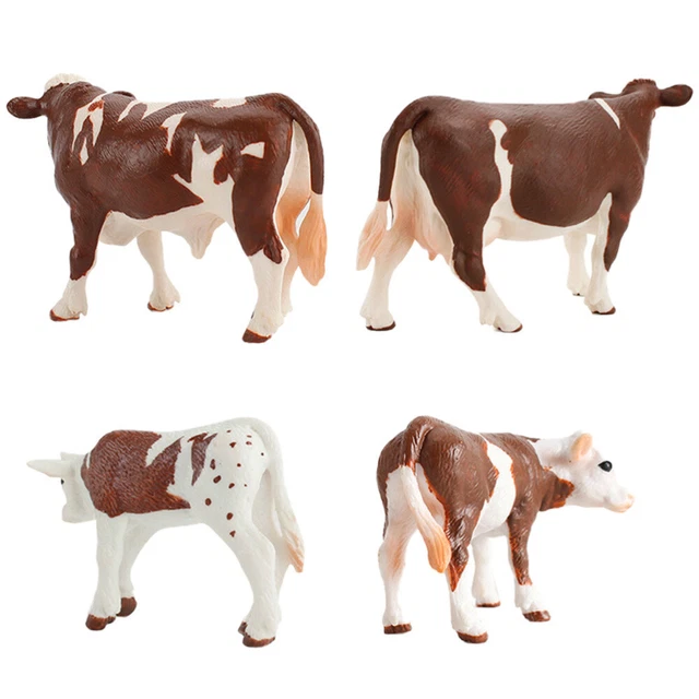 4 PCS Jouet De Vache Modèle De Vache Maculaire Jouet Pour Enfants La Vache