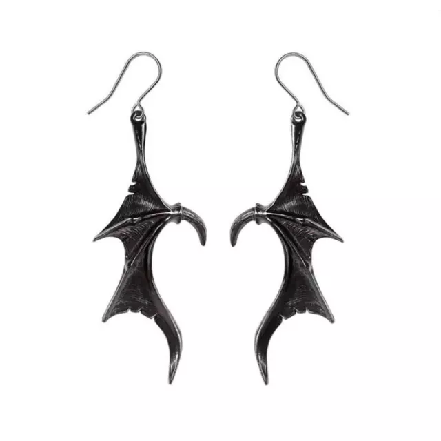 Alchemy Gothic Ailes De Minuit Goutte Boucles - Fabriqué En Angleterre Étain