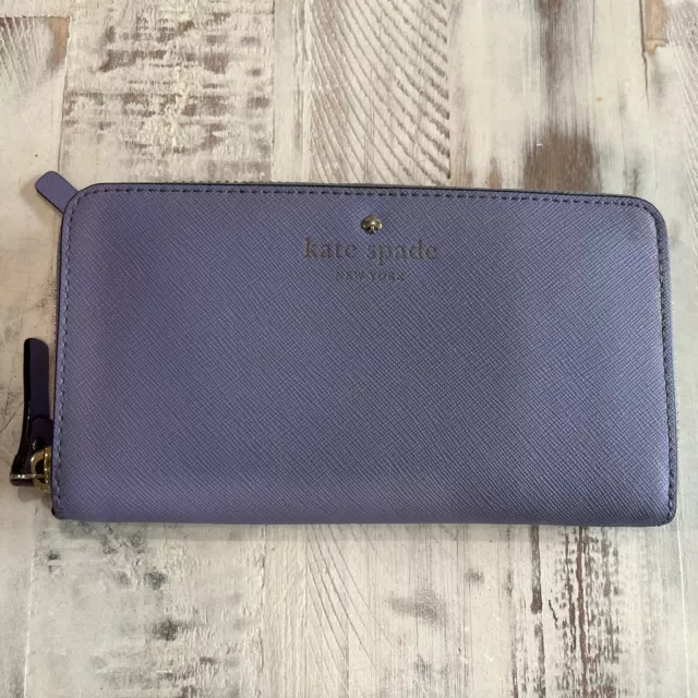 KATE SPADE Cedar Street Jordie Zip Around Wallet PWRU4206 Lavender Purple Leathe