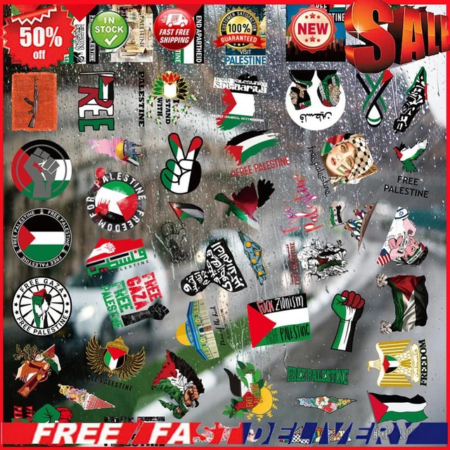 Freedom Sticker PVC bandiera palestinese decalcomania cartone animato impermeabile per laptop telefono auto