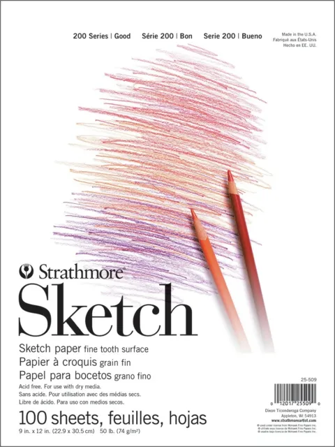 Strathmore Sketch Spiral Paper Pad 9x12 100 Sheets